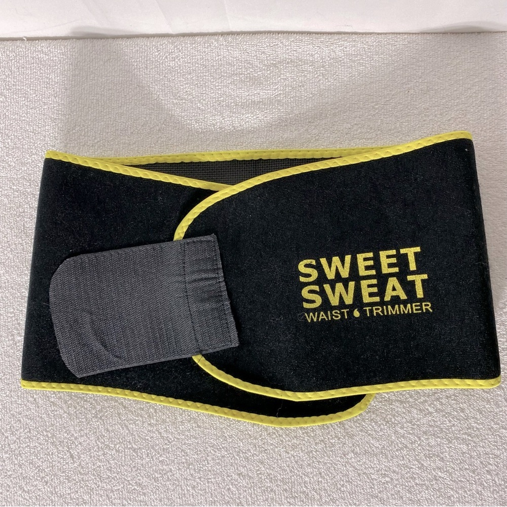 Sweet Sweat Black & Yellow Waist Trainer Slimming Belt